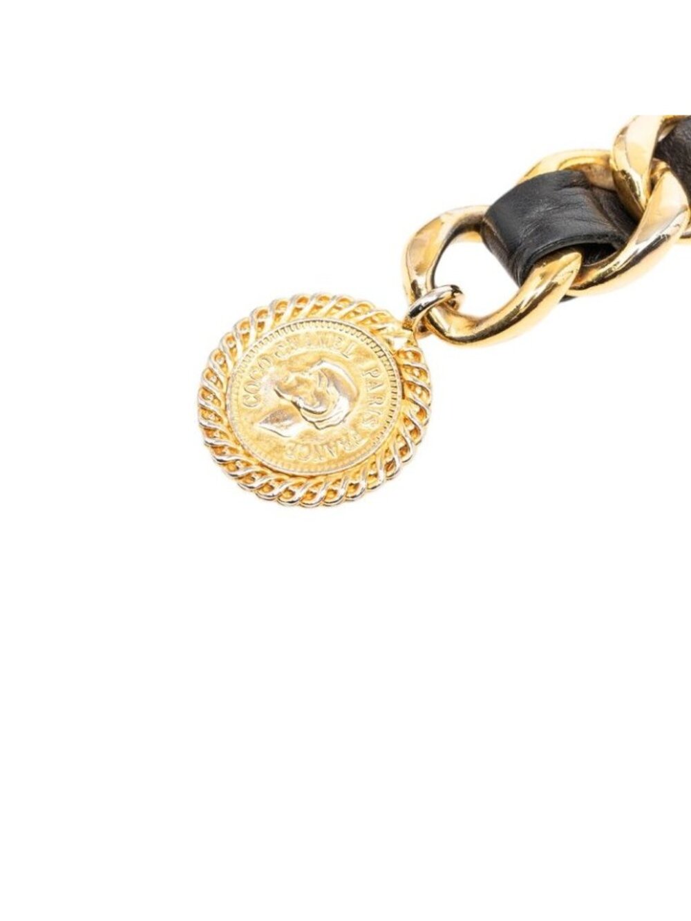 Chanel CC Logo 31 Rue Cambon Coin Chain Belt Gold Plated Leather - Picture 2 of 6